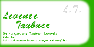 levente taubner business card